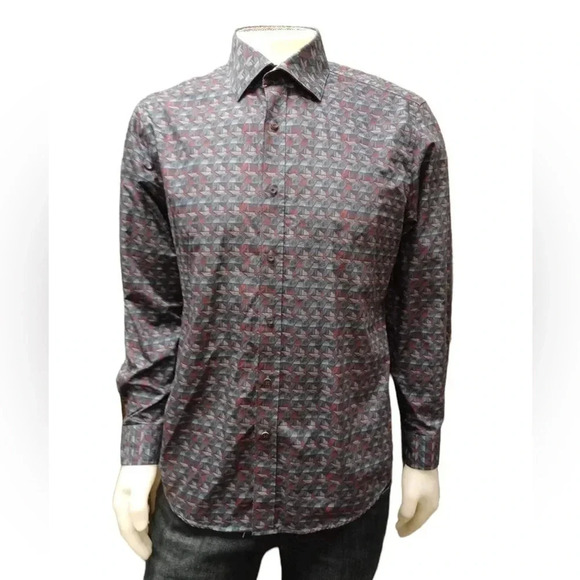 Daniel Hechter Non Iron  Long Sleeve Button Down Shirt Size Large - Picture 1 of 9